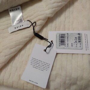 Reiss Aimee Textured 75% Wool 25% Poly NWT Scarf Ivory Color
